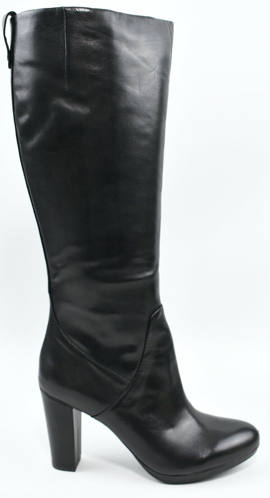 GEOX Women's KALI B Genuine Leather High Boots, Black, size UK 7.5 *small scuff*