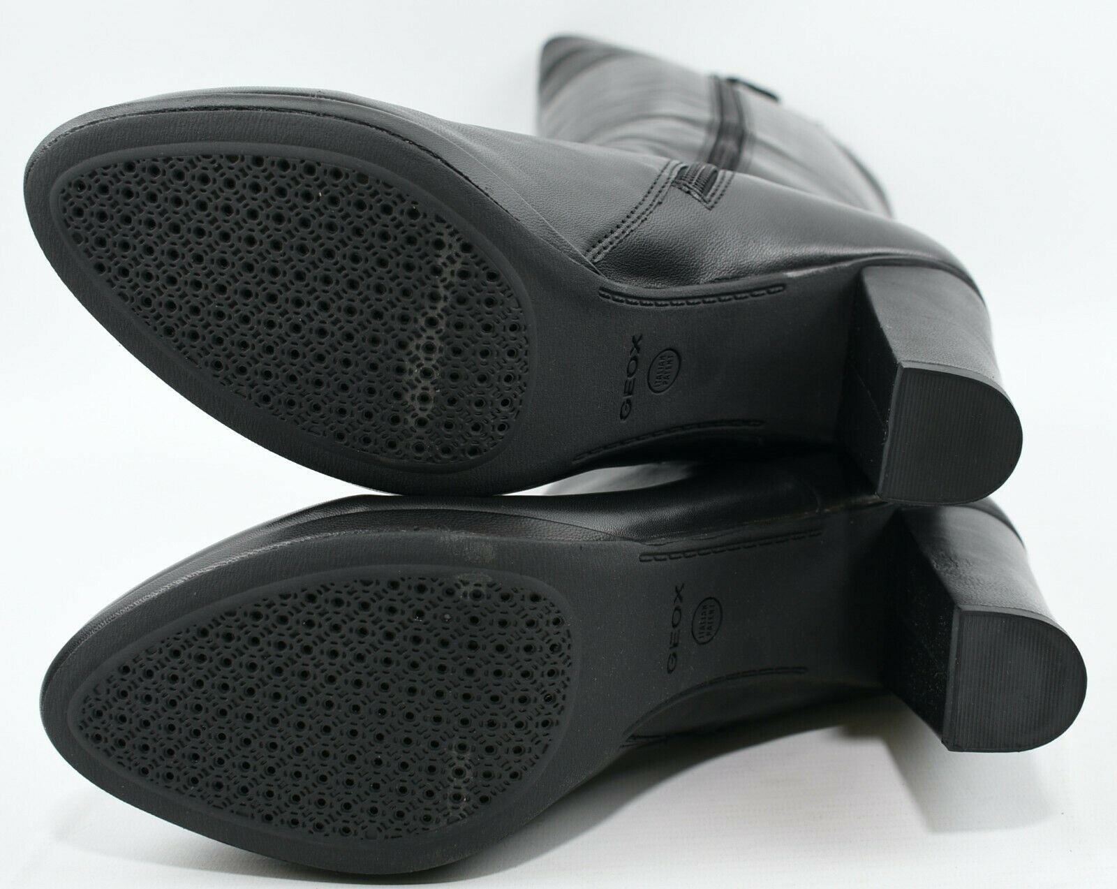 GEOX Women's KALI B Genuine Leather High Boots, Black, size UK 7.5 *small scuff*