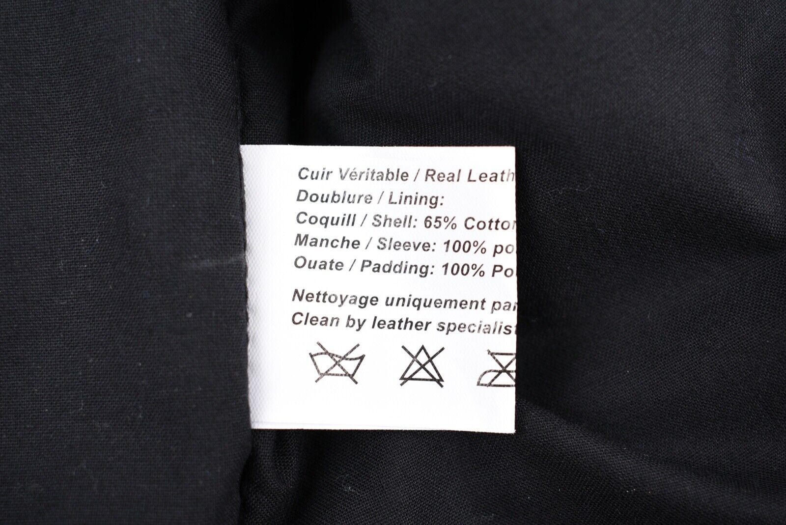 EACHxOTHER Women's Genuine Leather Biker Jacket, Black, size Large