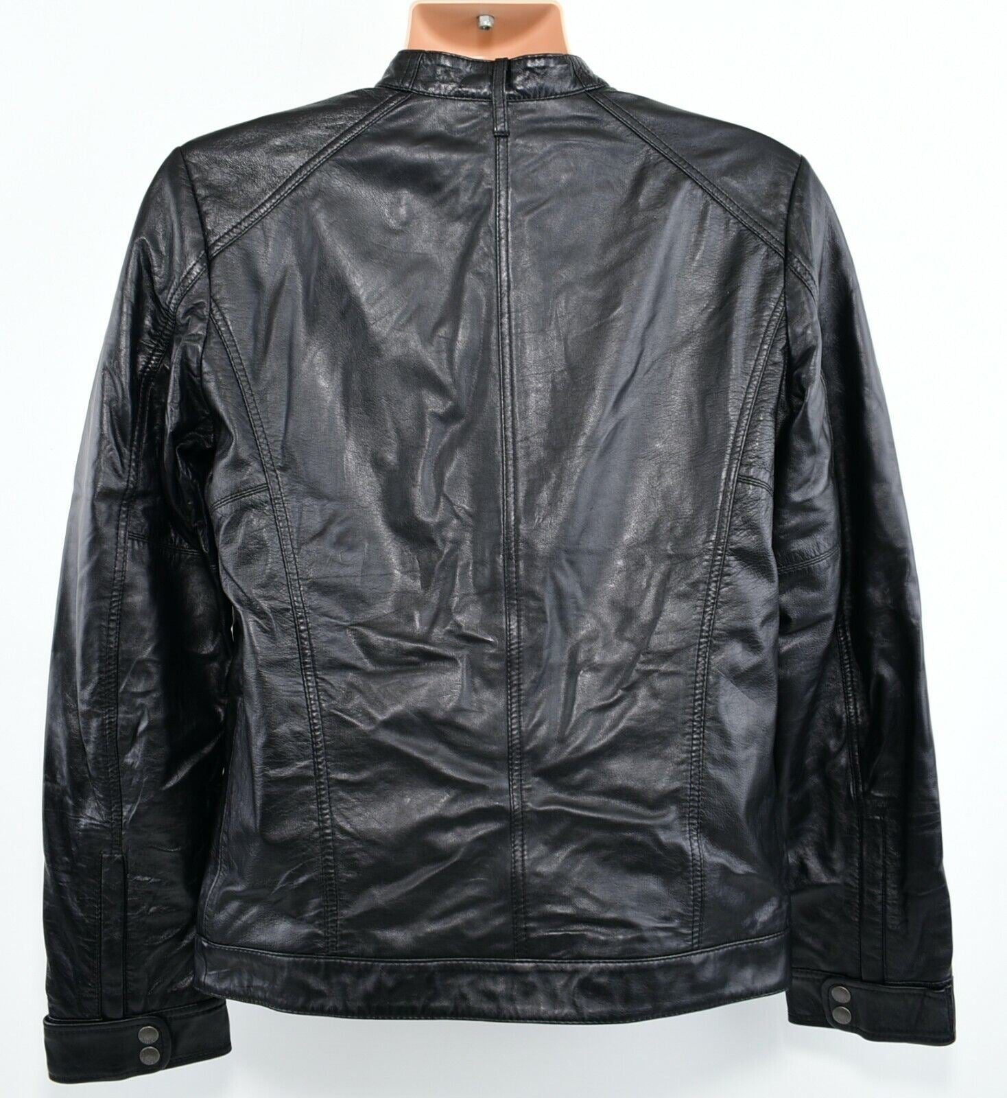 DIESEL Men's Black Genuine Leather Jacket, size M