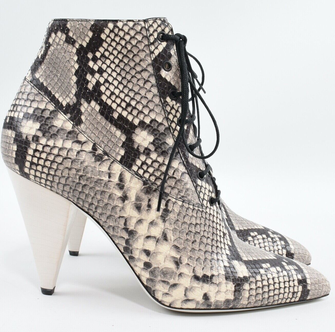 PAUL SMITH Women's Reptile Effect Leather Ankle Boots, size UK 6.5 / EU 40