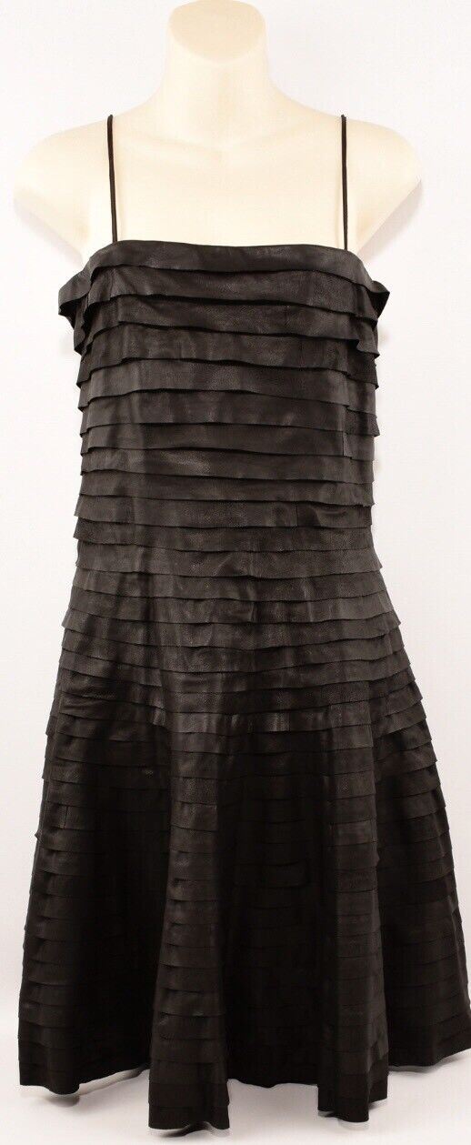 EMPORIO ARMANI Women's Fit and Flare LEATHER Dress, size UK 10 / IT 42