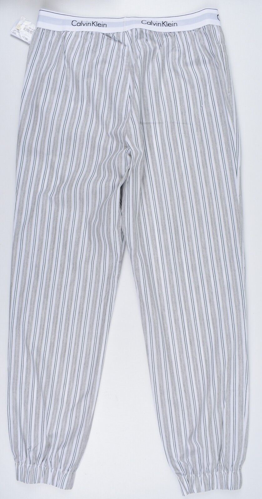 CALVIN KLEIN Women's Lounge Pants, Pyjama Bottoms, Grey Striped, size M (UK 12)