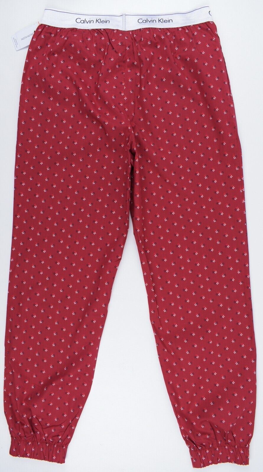 CALVIN KLEIN Women's Lounge Pants, Pyjama Bottoms, Red/Star Print size S (UK 10)