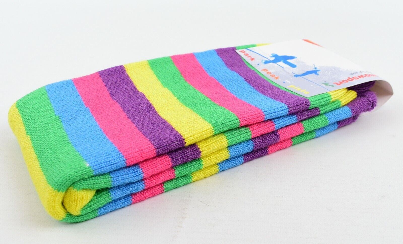MANBI 18" Colourful Thermal Socks, Wool Blend (40% wool) UK kids size 12.5-3.5