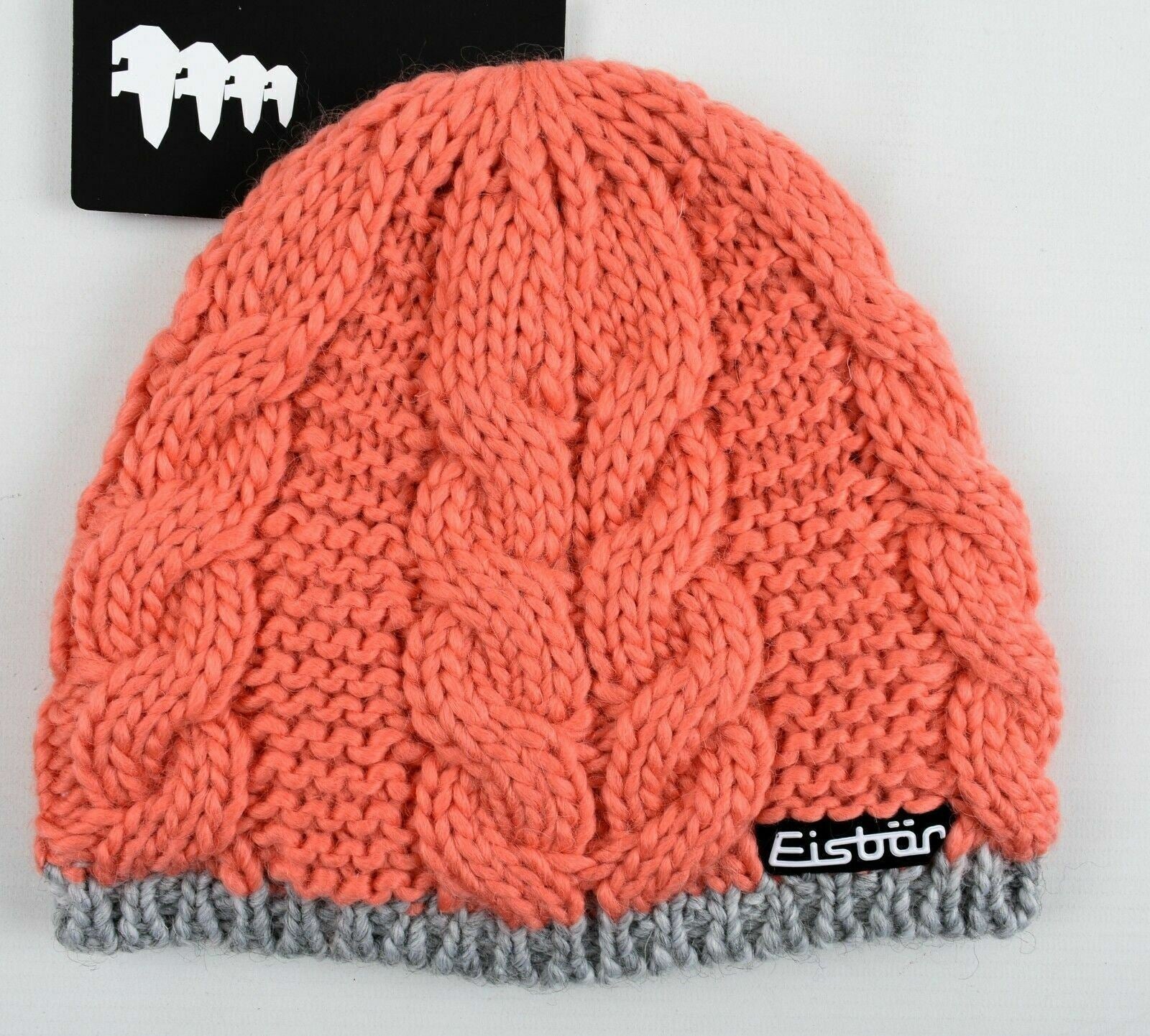 EISBAR - KIANA Girls' Juniors' Wool Blend Beanie Hat, Coral/Grey, size 55