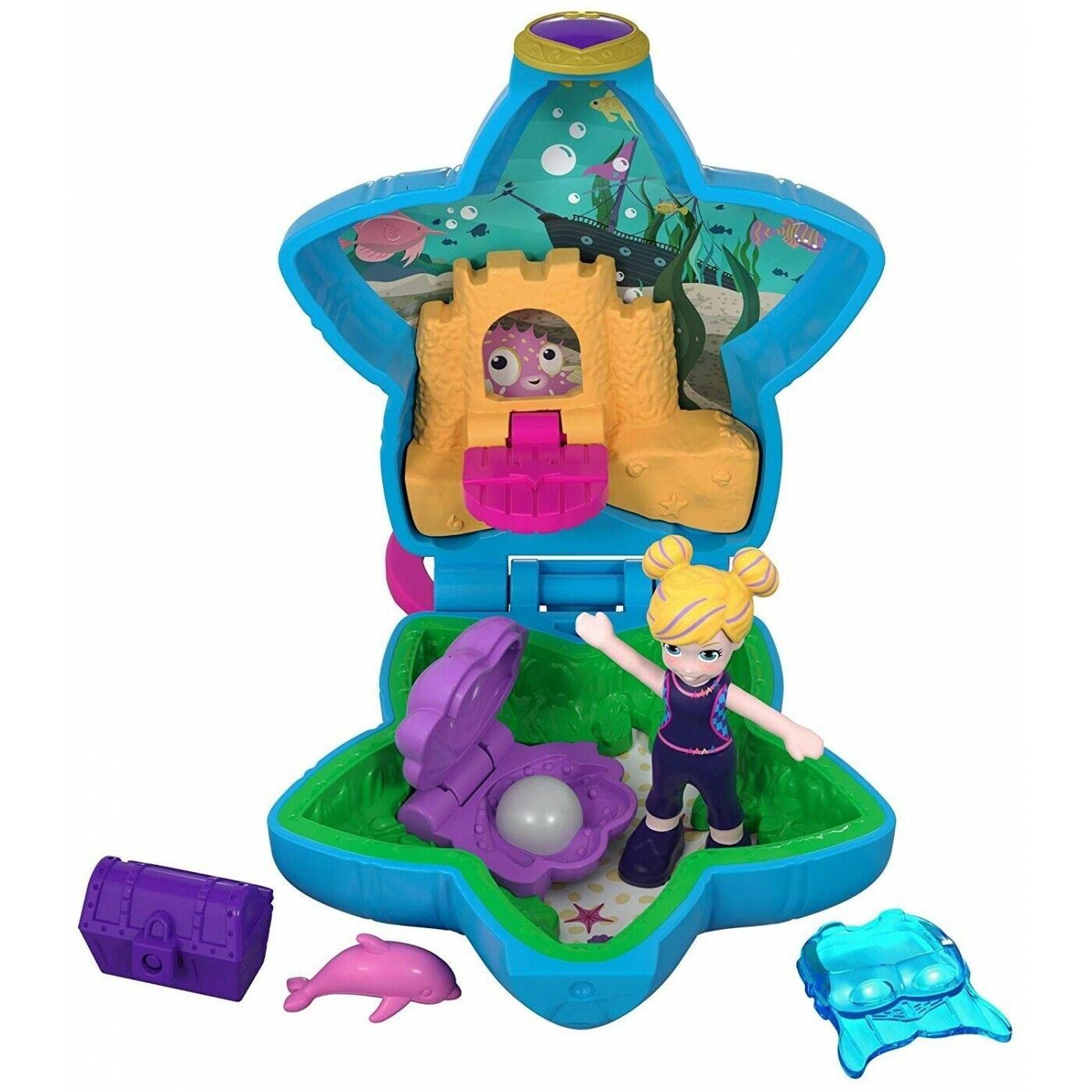 POLLY POCKET Tiny Pocket Places: Aqua Awesome! Compact Set
