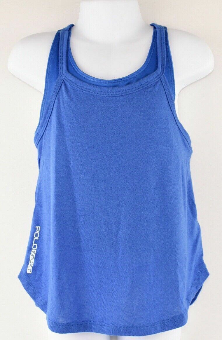POLO RALPH LAUREN Girls' Double Layer PERFORMANCE Top, Blue, 4 years /5 years