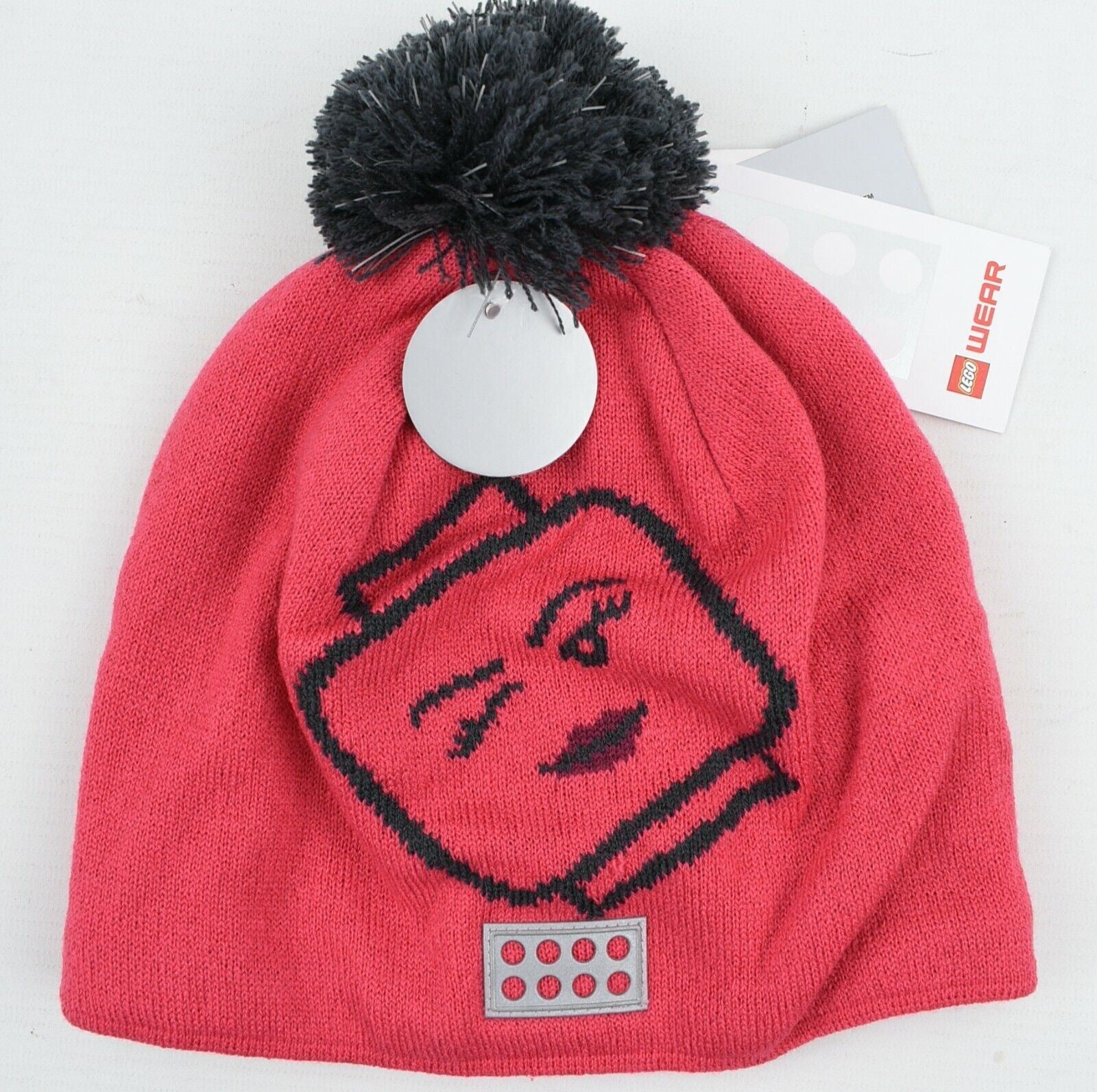 LEGOWEAR - AGATA Girls' Kids' Pom Pom Beanie Hat, Pink size 4-7 years