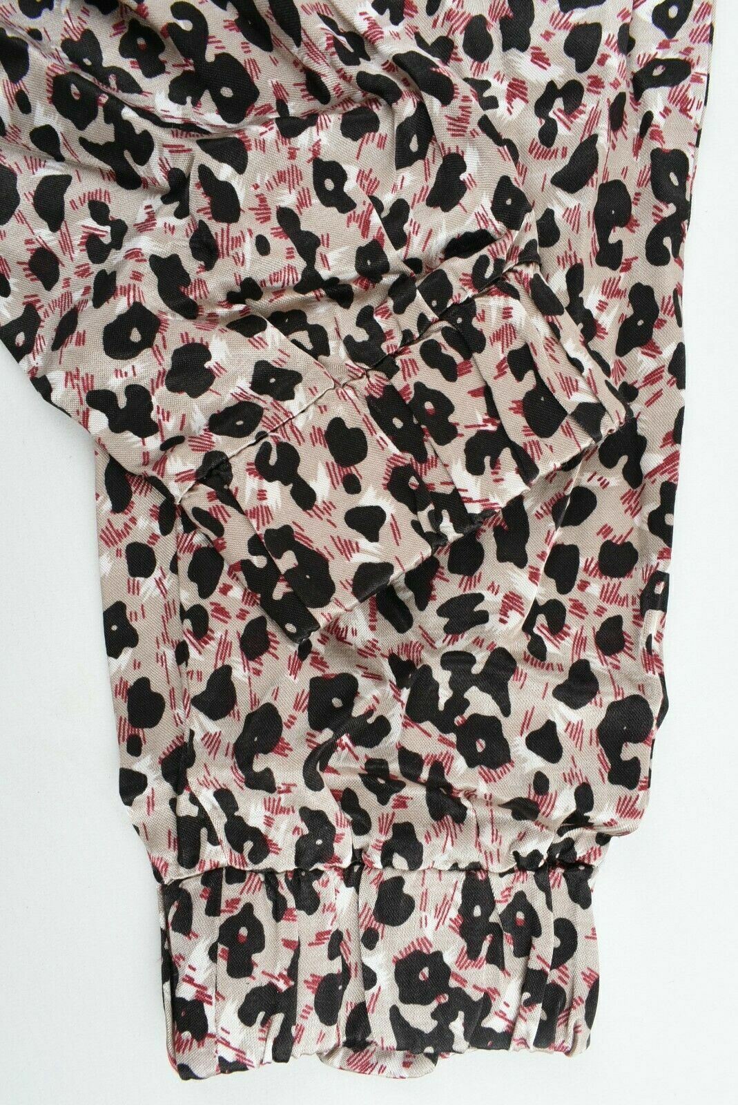 ZARA Women's Leopard Print Loungewear Trousers Pyjama Pants, size XS