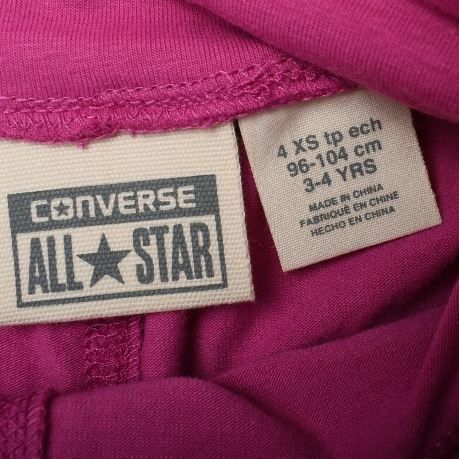 CONVERSE ALL-STAR Girl's Pink Leggings- 3 years to 4 Years 96-104cm