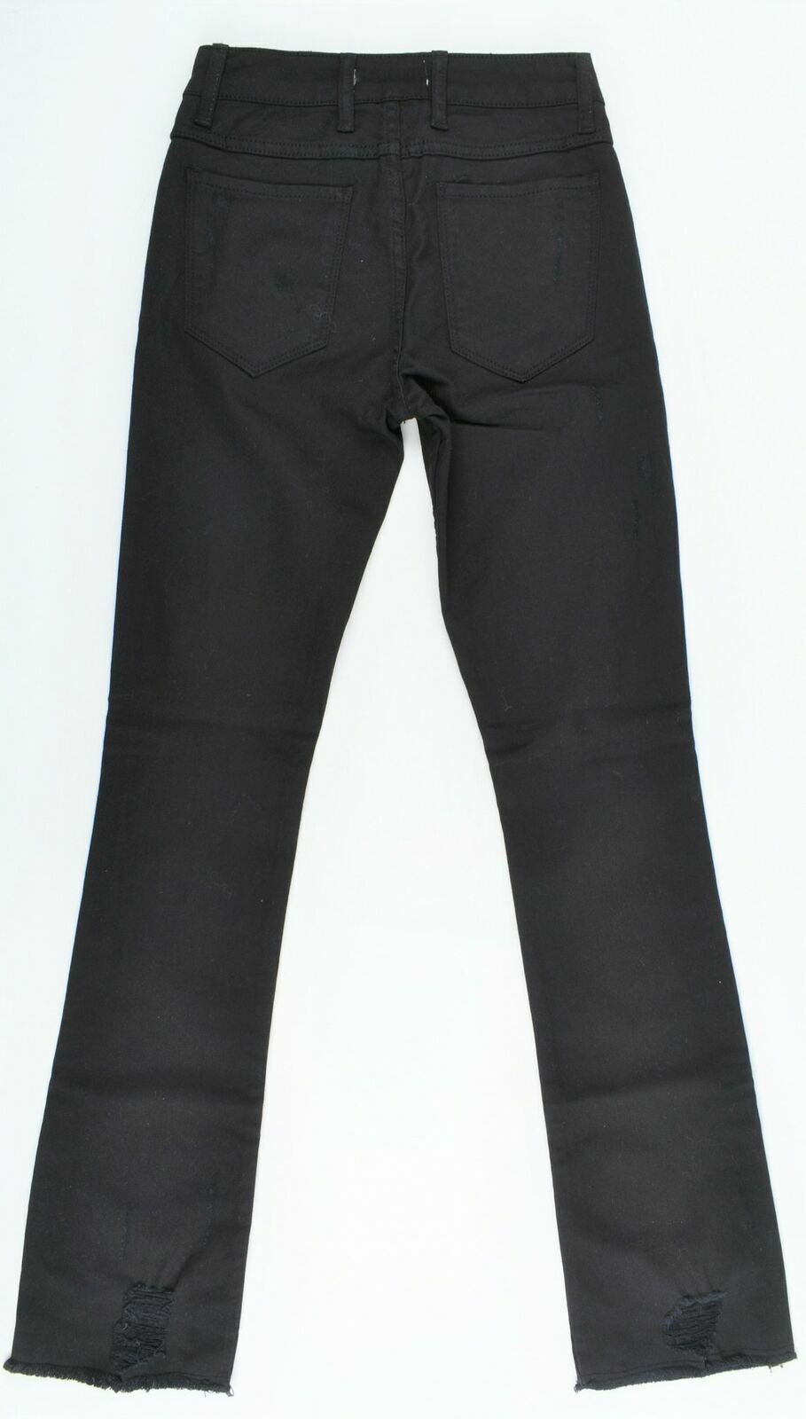 SANDRO PARIS Women's Straight Leg Distressed look Black Denim Jeans - UK 8