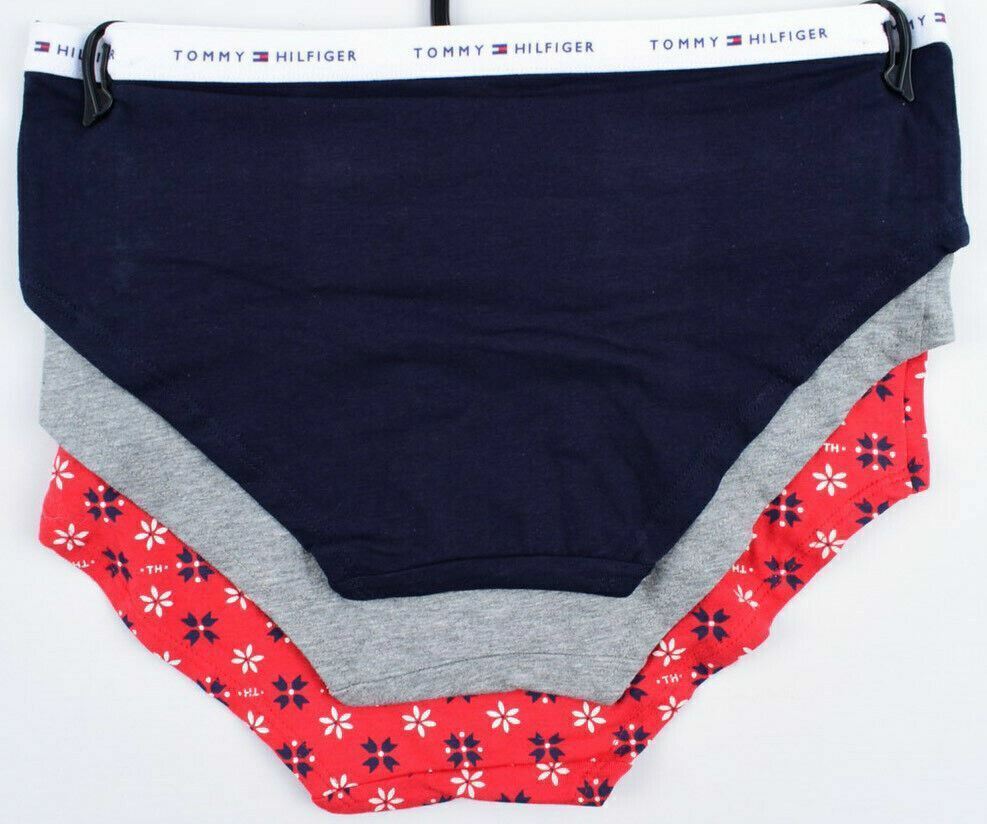 TOMMY HILFIGER 3-pk Women's HIPSTER Briefs Knickers Festive Theme Size Small