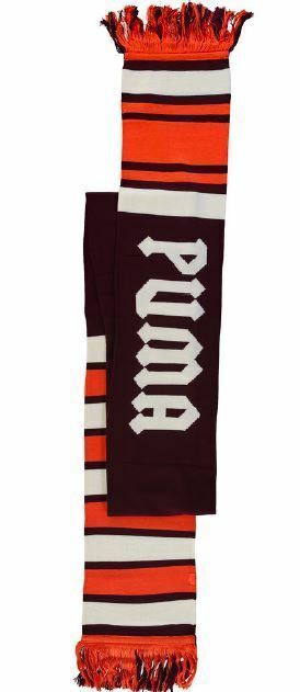 PUMA X FENTY Women's Burgundy & Orange Long Varsity Scarf