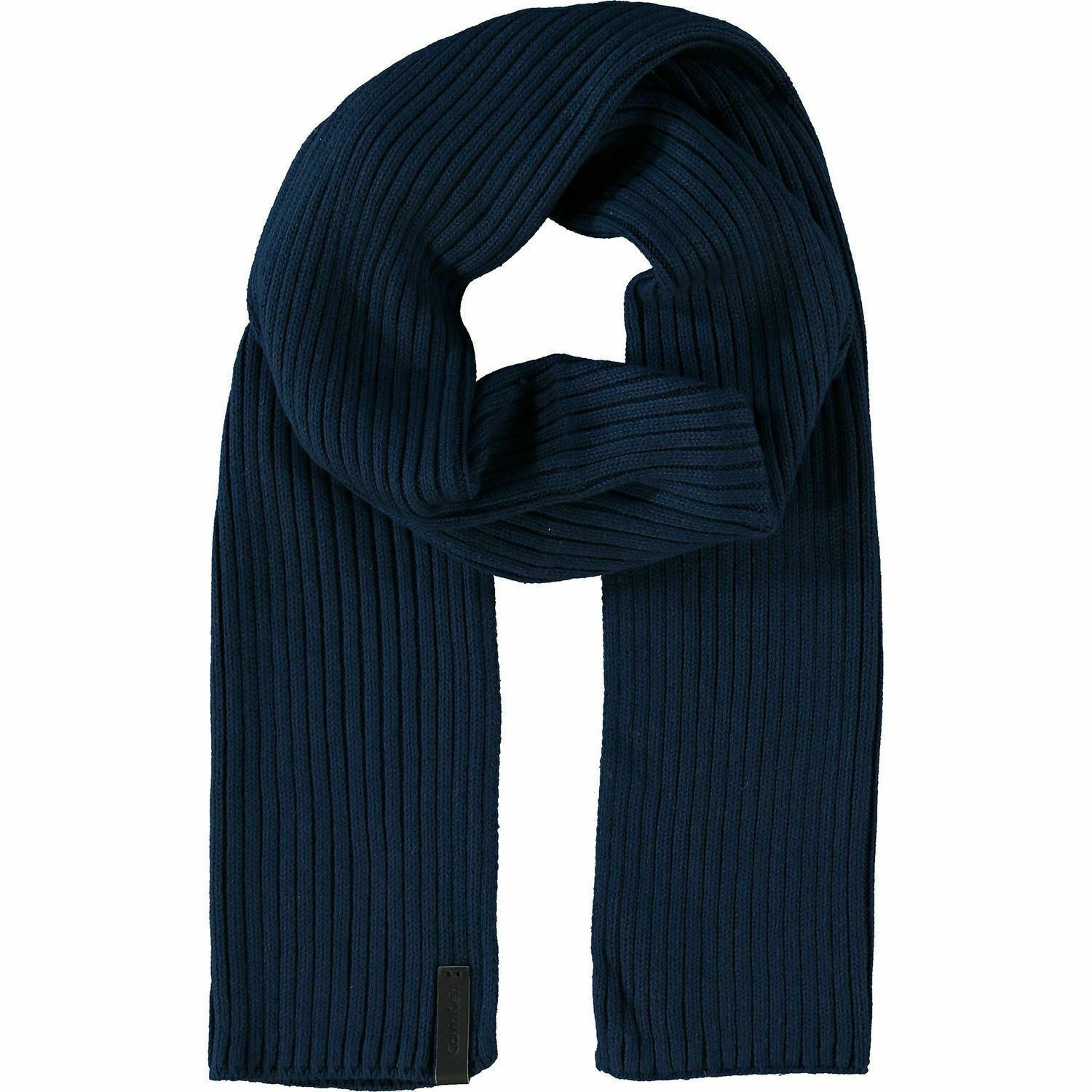 CALVIN KLEIN Men's OCTAVE Navy Blue Cashmere Blend Scarf