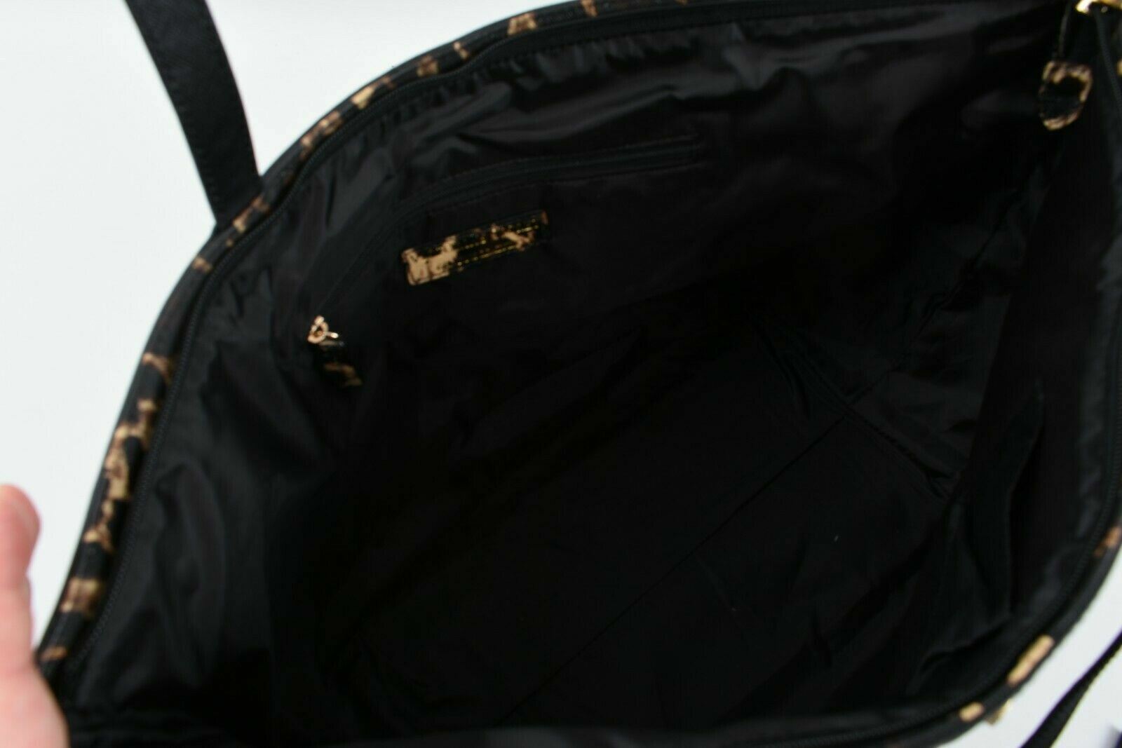 VICTORIA'S SECRET Women's Tote Bag, Faux Saffiano Leather, Leopard Print