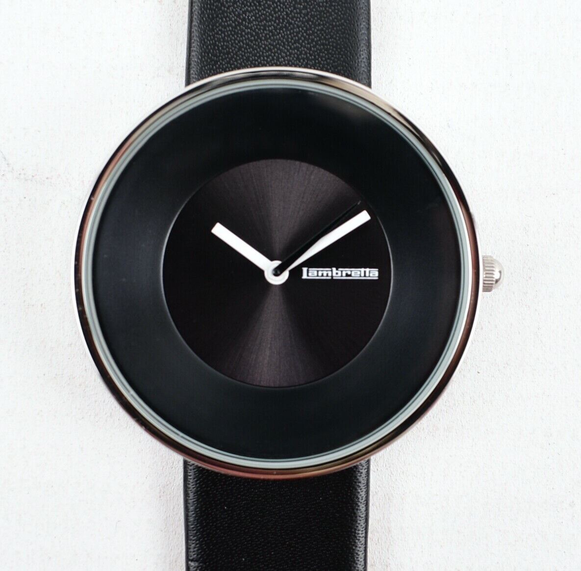 LAMBRETTA Women's CIELO Watch, Black Leather Strap /Black Dial