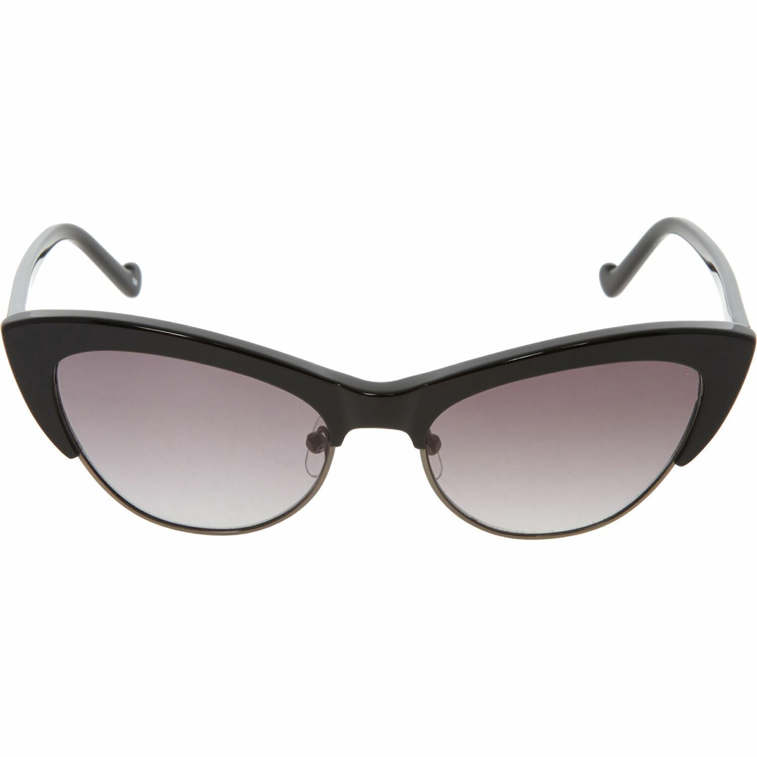 LIU JO Women's Small Cat Eye Sunglasses, Black, with Case LJ721S