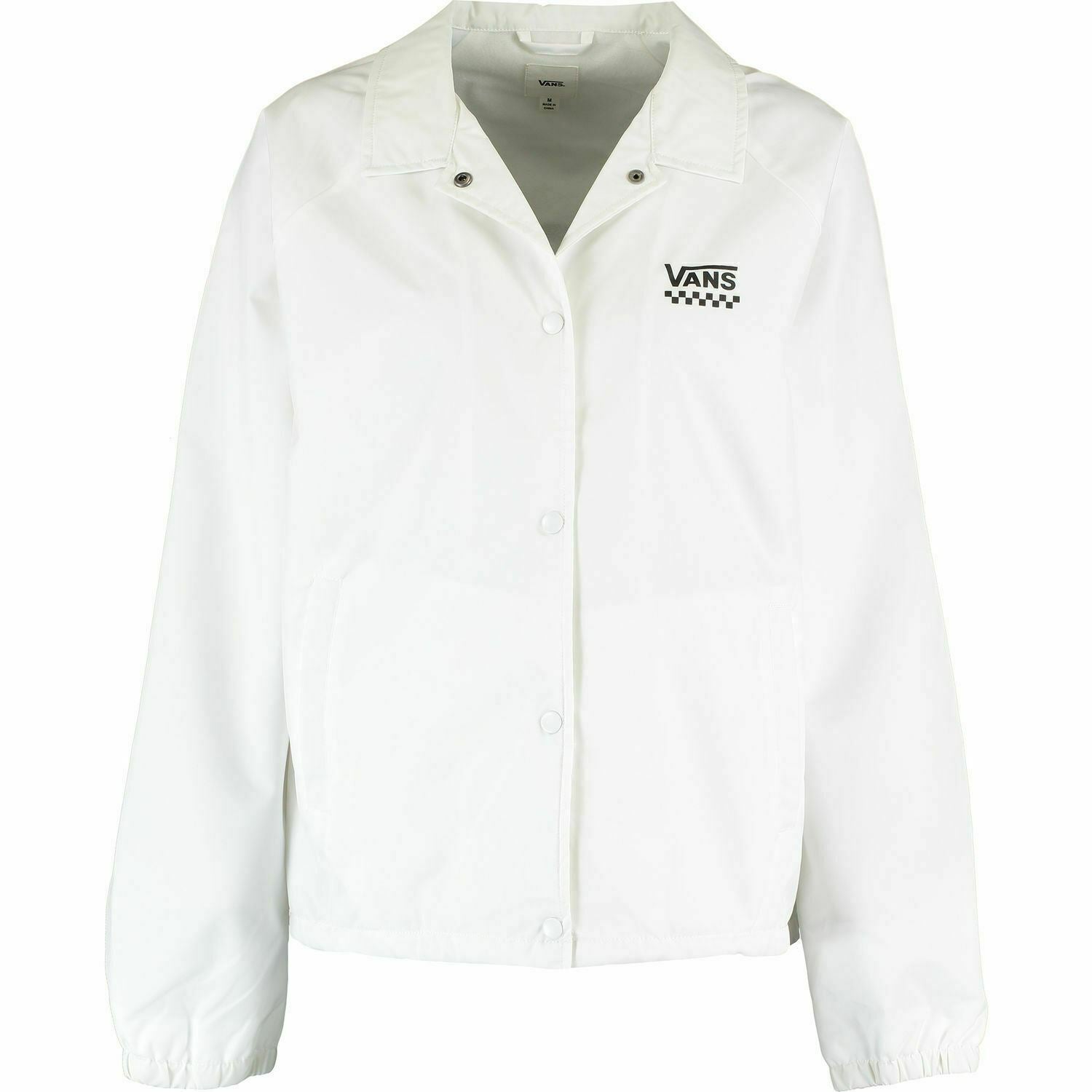 VANS Women's White Logo Print Jacket , size Medium