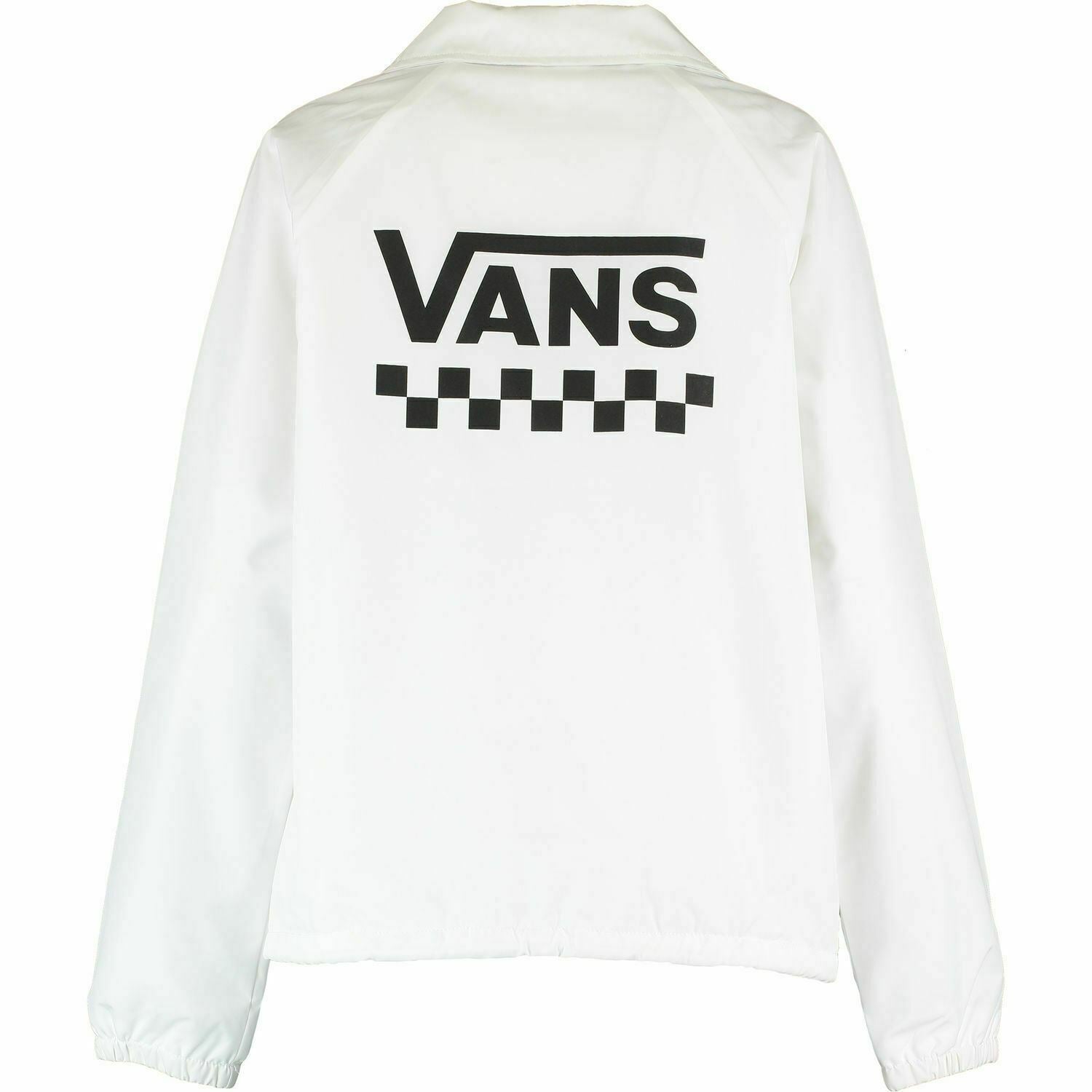 VANS Women's White Logo Print Jacket , size Medium