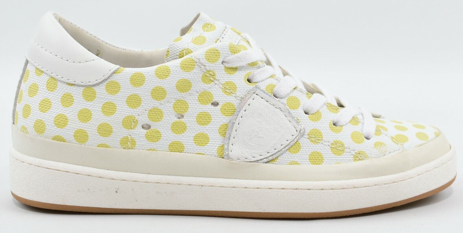 PHILIPPE MODEL Women's Green Polka Dot Leather Trainers, Wedge Heel, size UK 4