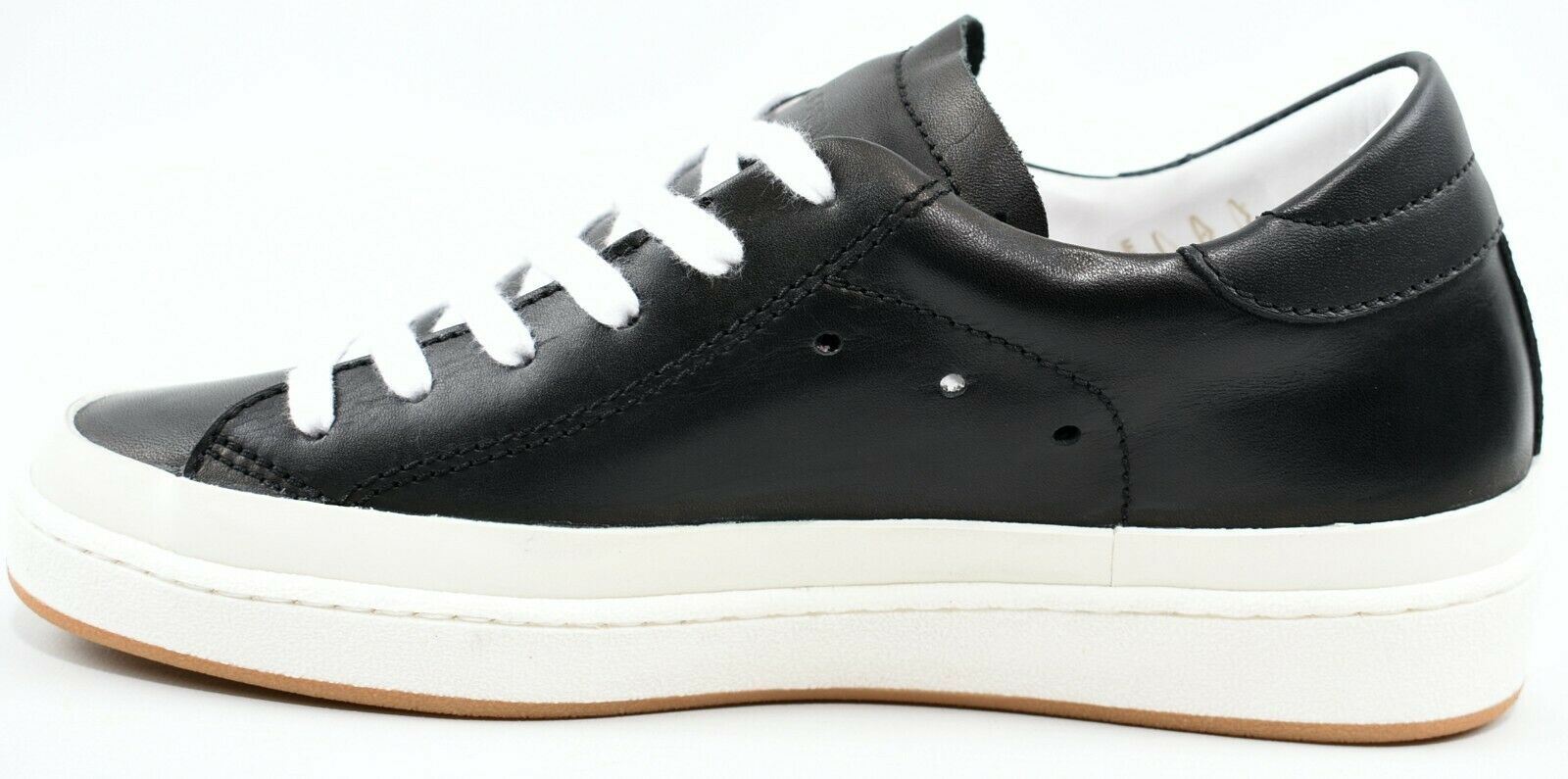 PHILIPPE MODEL Women's Black Leather Trainers, Wedge Heel, size UK 3