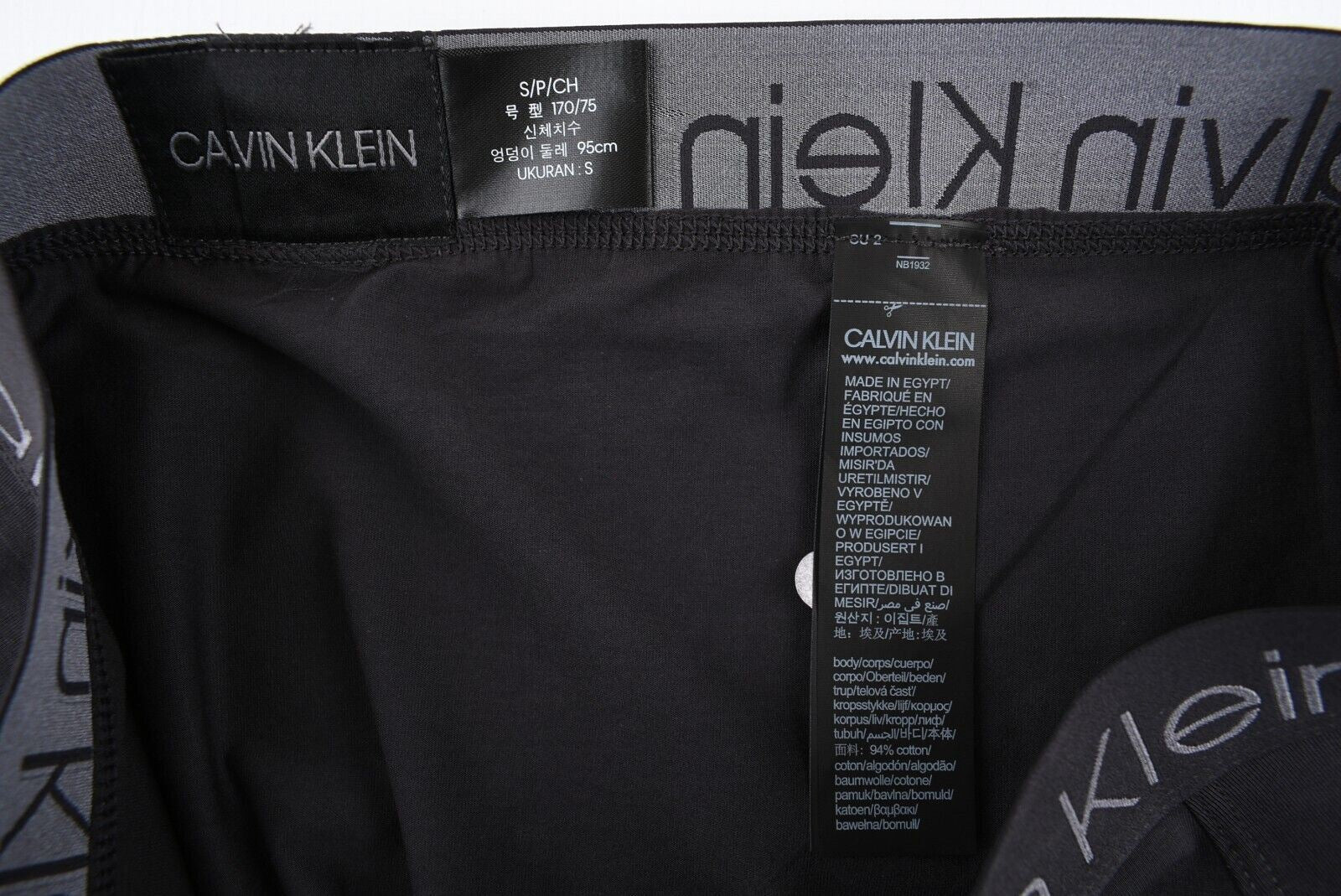 CALVIN KLEIN Underwear: Men's Egyptian Cotton Boxer Trunk, Black, size S (28-30)