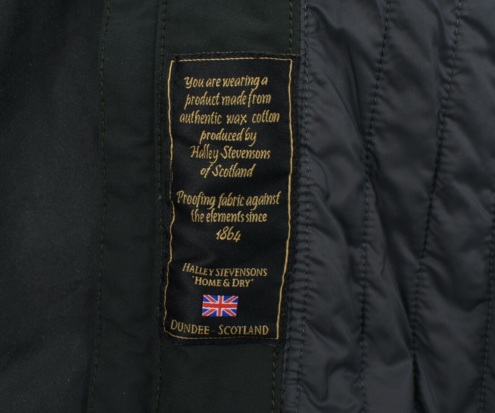 BARACUTA Men's HARDY ANORAK Waxed Cotton Hooded Jacket, Army Green, size 42