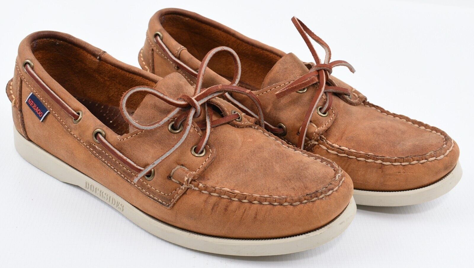SEBAGO - CAMPSIDES Men's Brown Leather Boat Shoes, size UK 7 /EU 41 *Used - VGC*