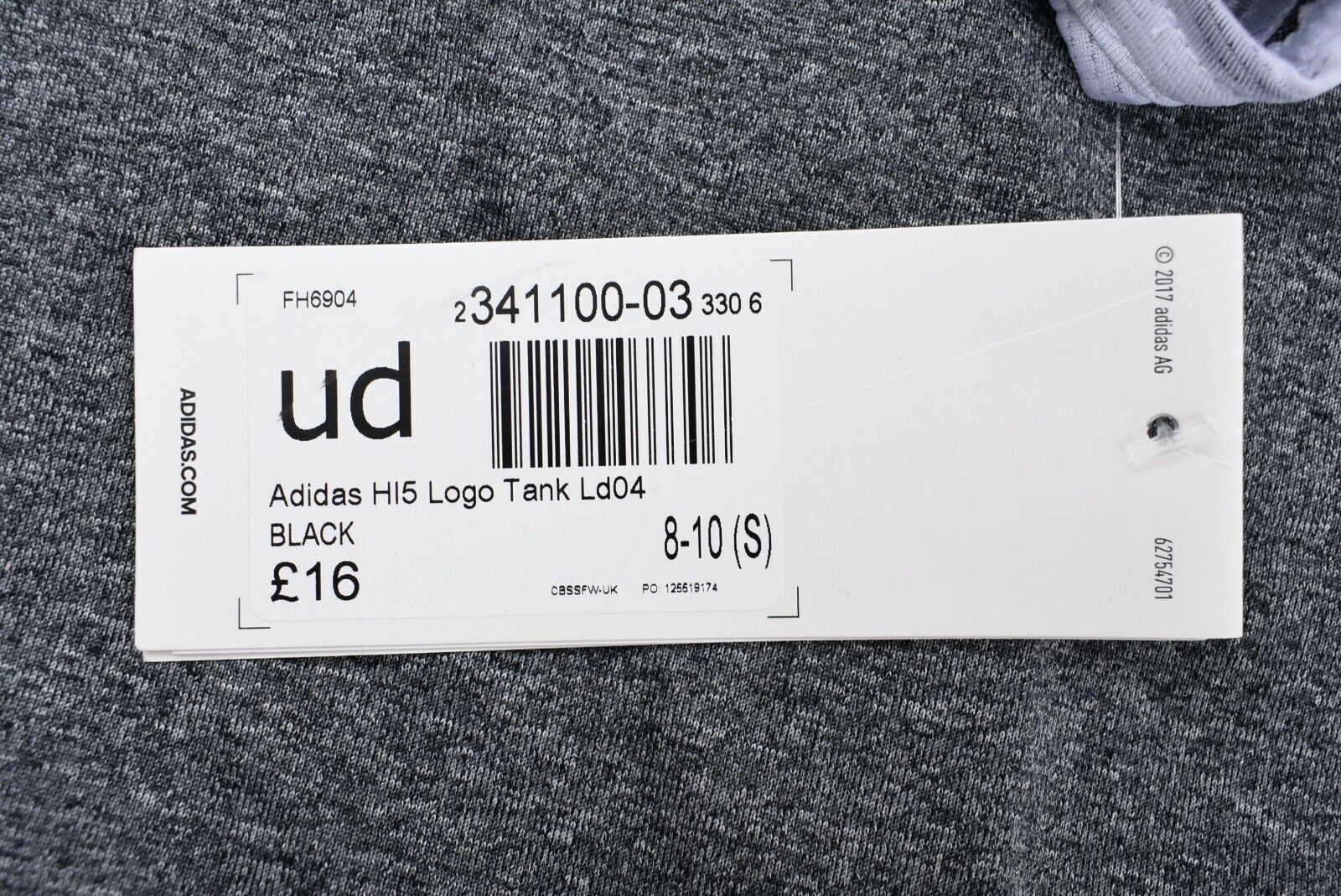 ADIDAS Womens Activewear HI5 Climalite Tank Top Grey size S UK 8-10