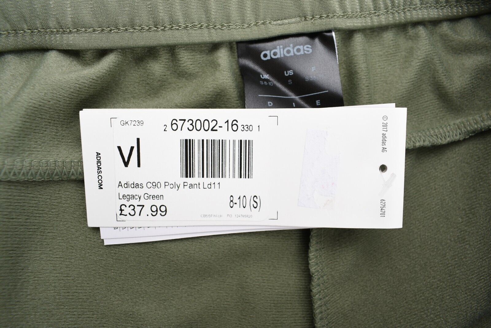 ADIDAS Women's Cuffed Joggers, Lounge Pants, Legacy Green, size S (UK 8-10)