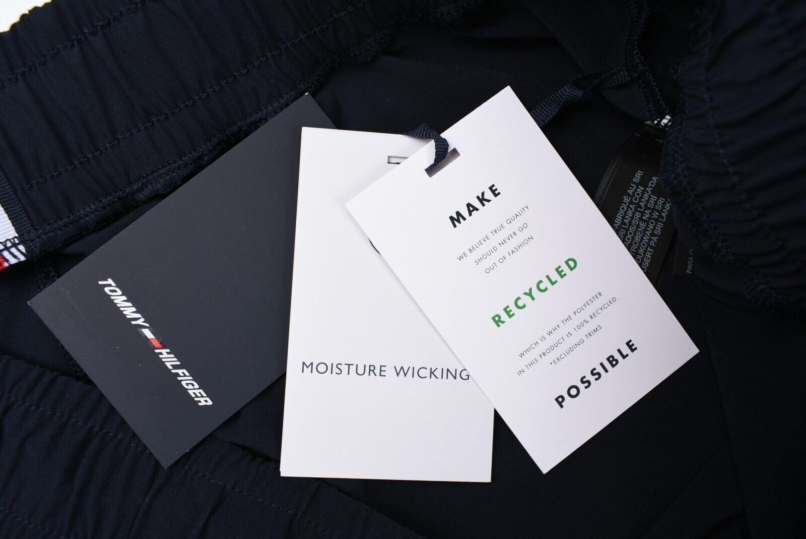 TOMMY HILFIGER Mens Training Joggers, Workout Pants, Desert Sky Blue size Medium