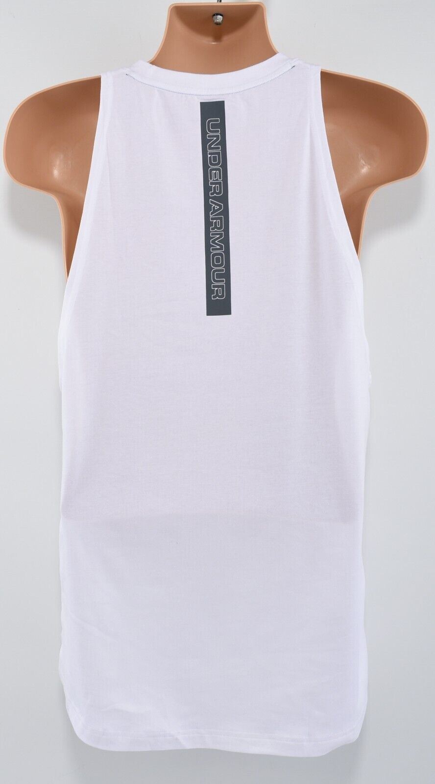 UNDER ARMOUR Men's Activewear Baseline Tank Top, Fitted Style, White, size M