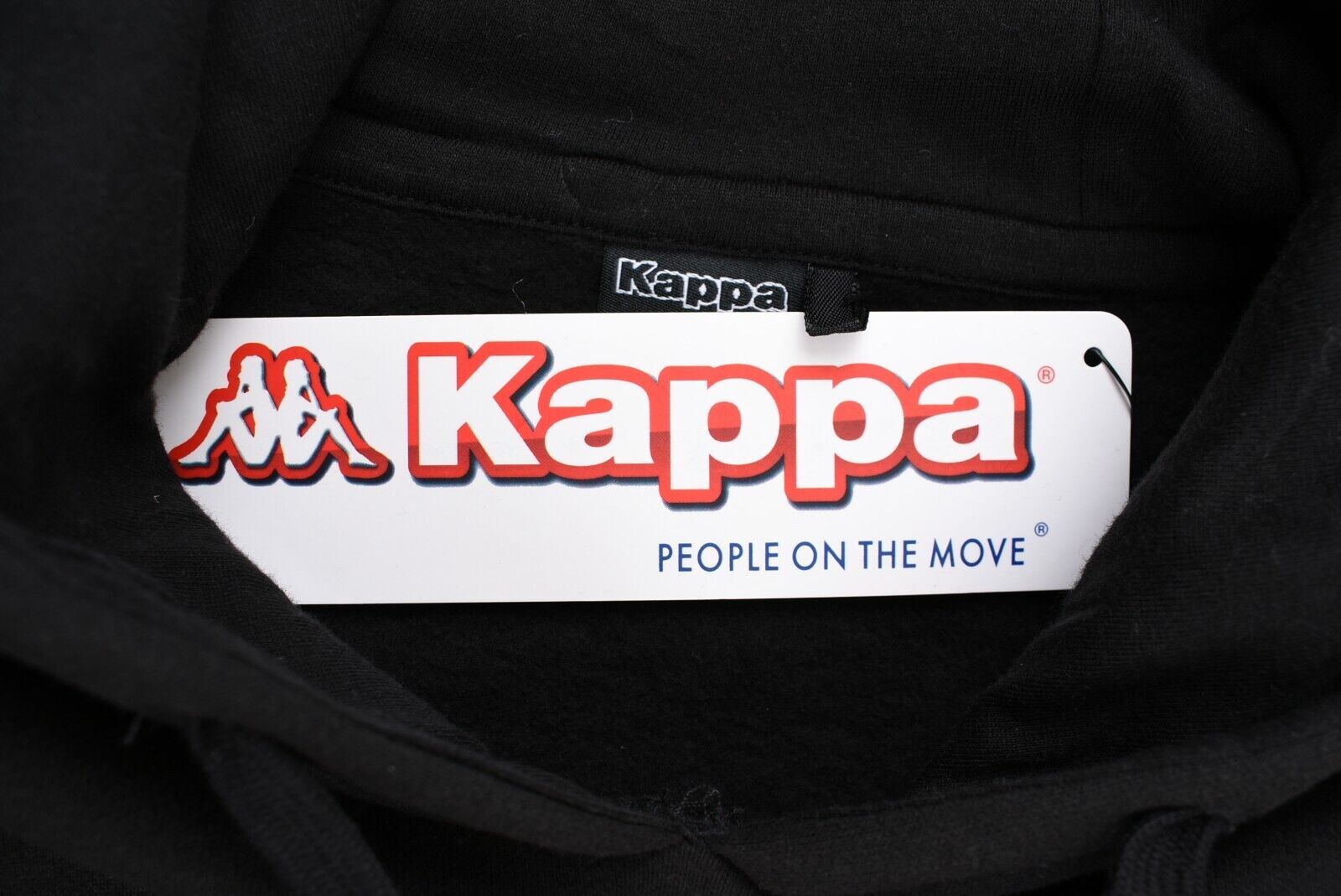 KAPPA Women's Logo Tape Hoodie, Hooded Sweatshirt, Black, size S (UK 10)