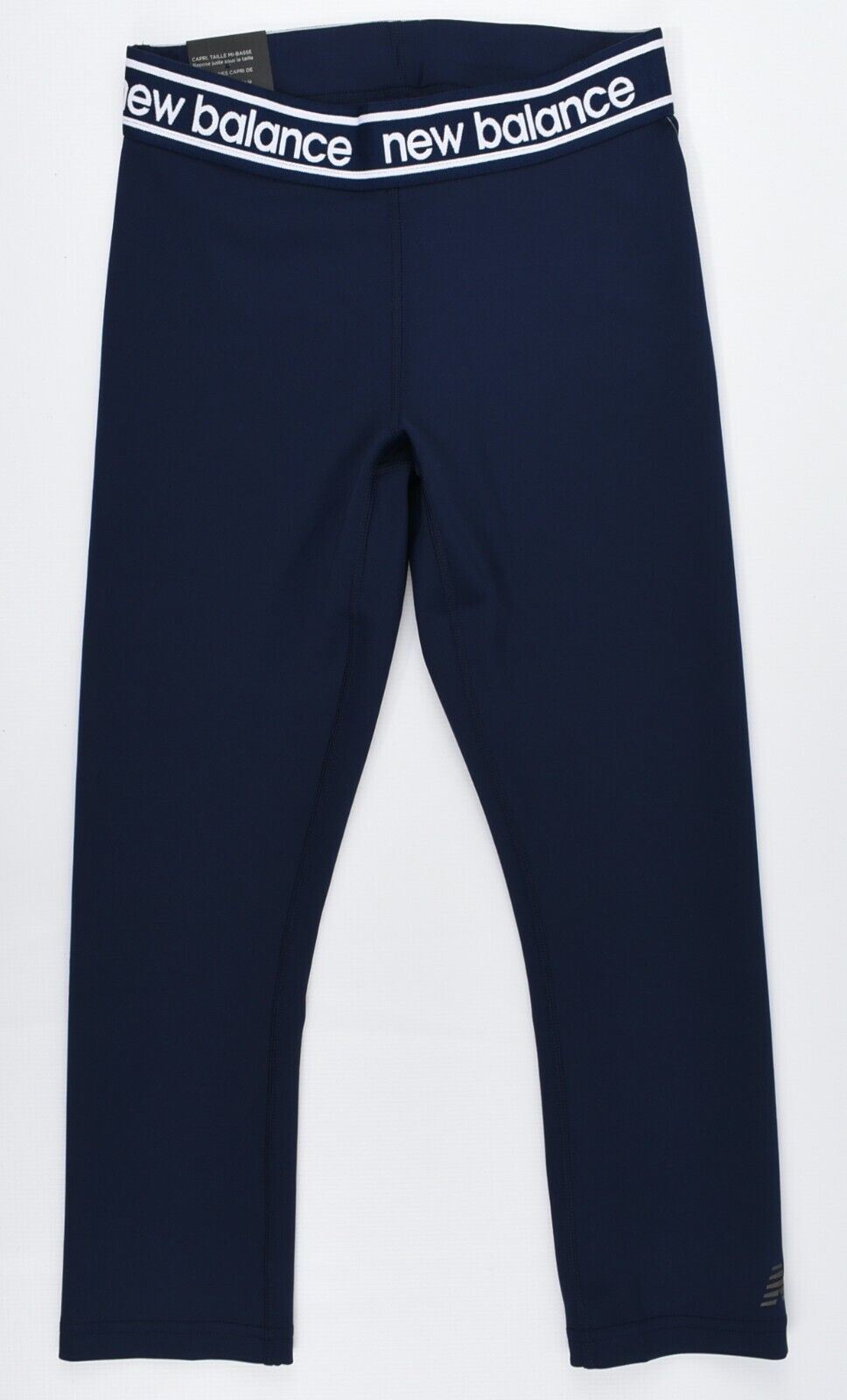 NEW BALANCE Women's Core Run Capri Leggings, Mid Rise, Navy Blue, size S (UK 10)