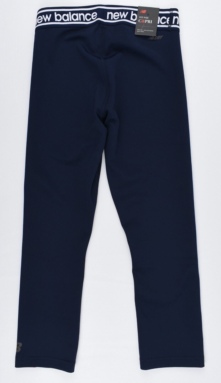 NEW BALANCE Women's Core Run Capri Leggings, Mid Rise, Navy Blue, size S (UK 10)