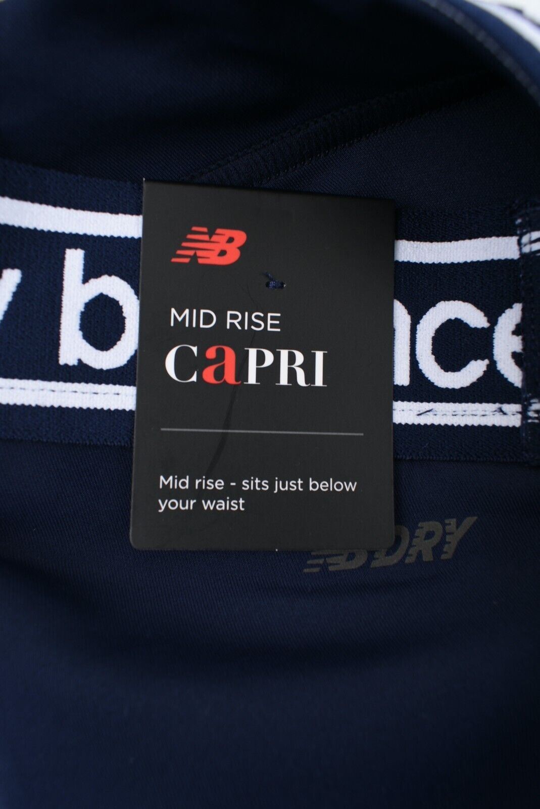 NEW BALANCE Women's Core Run Capri Leggings, Mid Rise, Navy Blue, size S (UK 10)