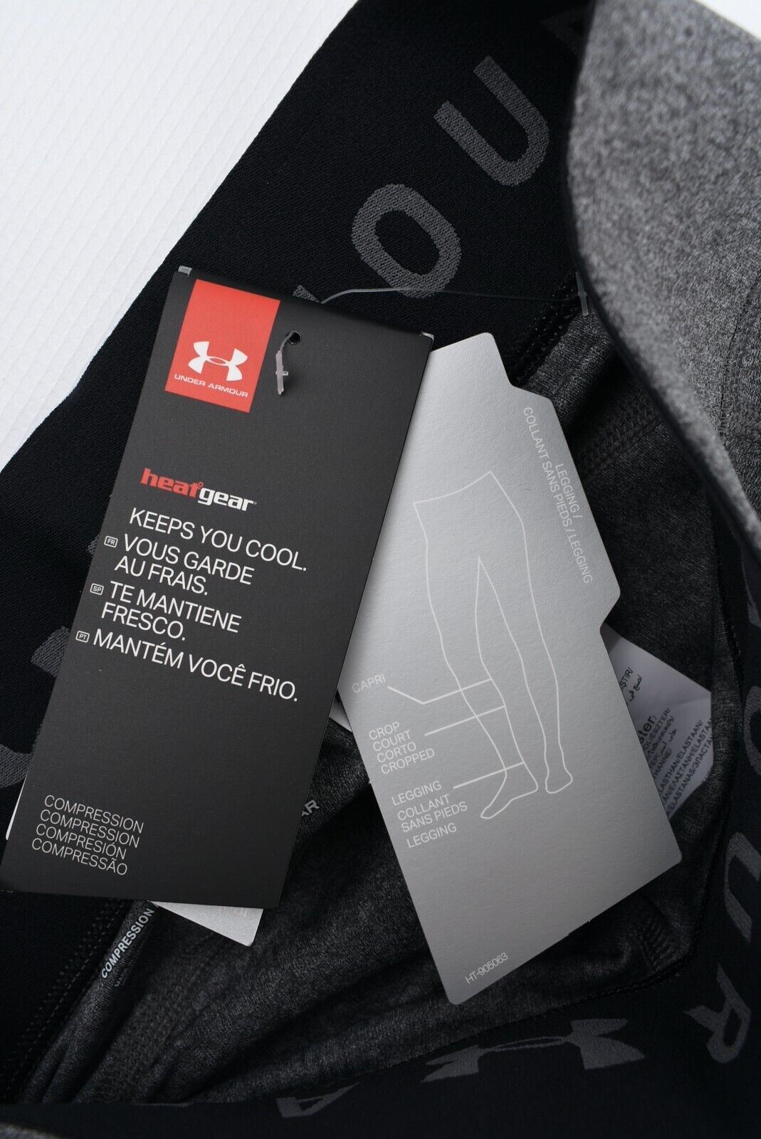 UNDER ARMOUR Activewear Women's HeatGear Leggings, Carbon Grey, size XS (UK 8)