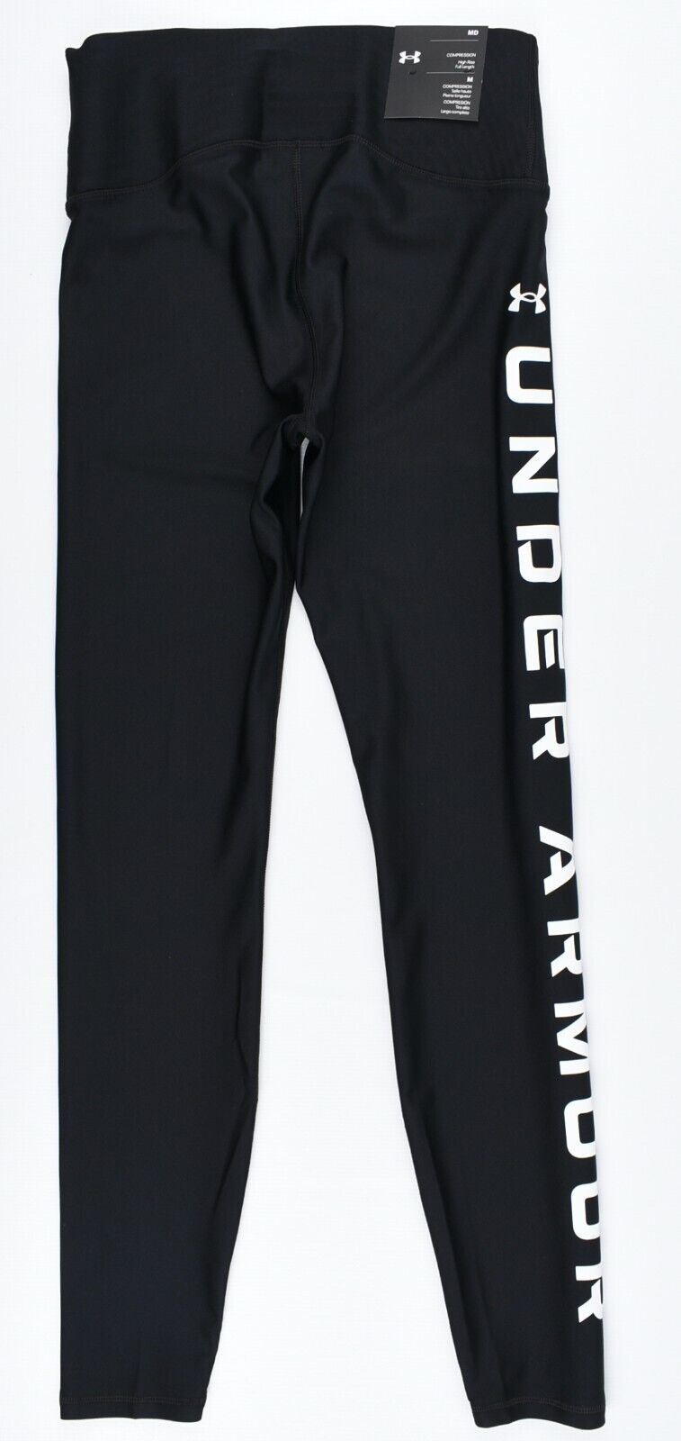 UNDER ARMOUR Activewear Women's HeatGear Leggings, Black/White, size M (UK 12)