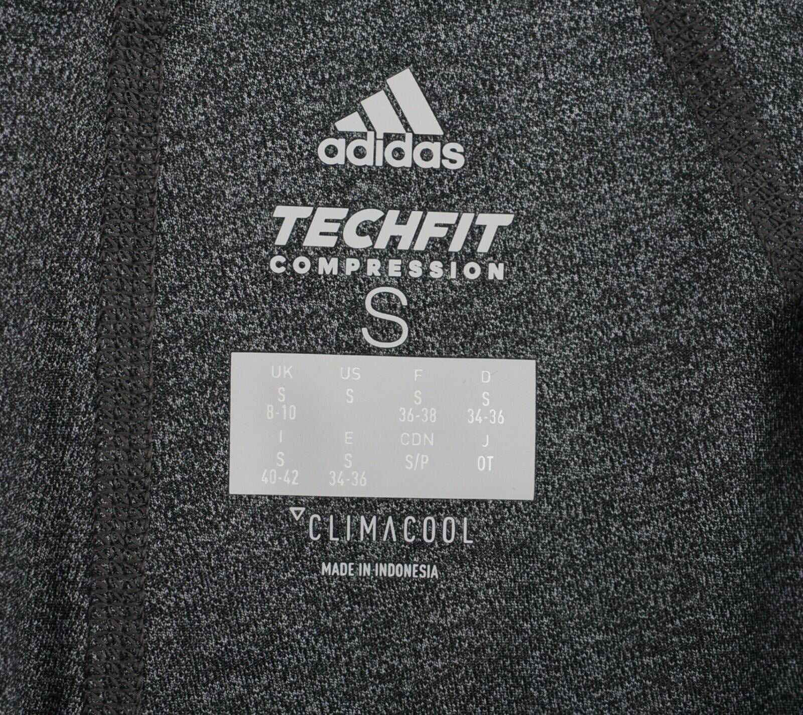 ADIDAS Women's ALPHASKIN 3/4 Sports Leggings, Grey Heather, size S (UK 8-10)