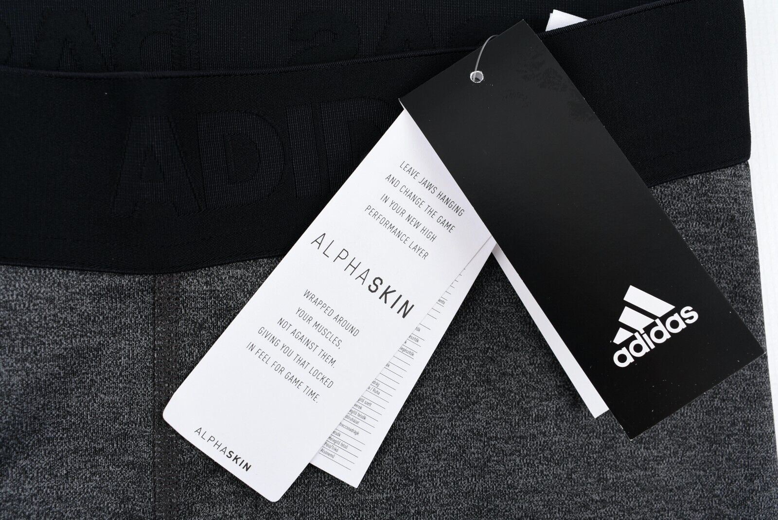 ADIDAS Women's ALPHASKIN 3/4 Sports Leggings, Grey Heather, size S (UK 8-10)