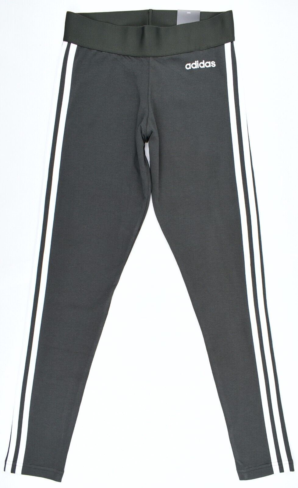 ADIDAS Women's 3 Stripes Cotton Leggings, Legend Earth Green, size XS (UK 4-6)