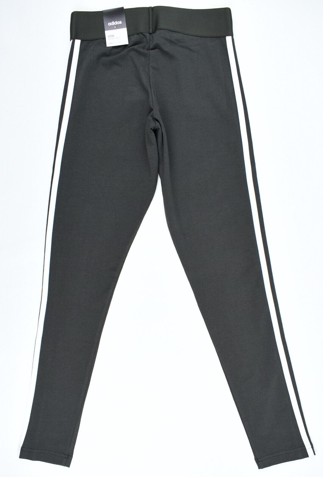 ADIDAS Women's 3 Stripes Cotton Leggings, Legend Earth Green, size XS (UK 4-6)