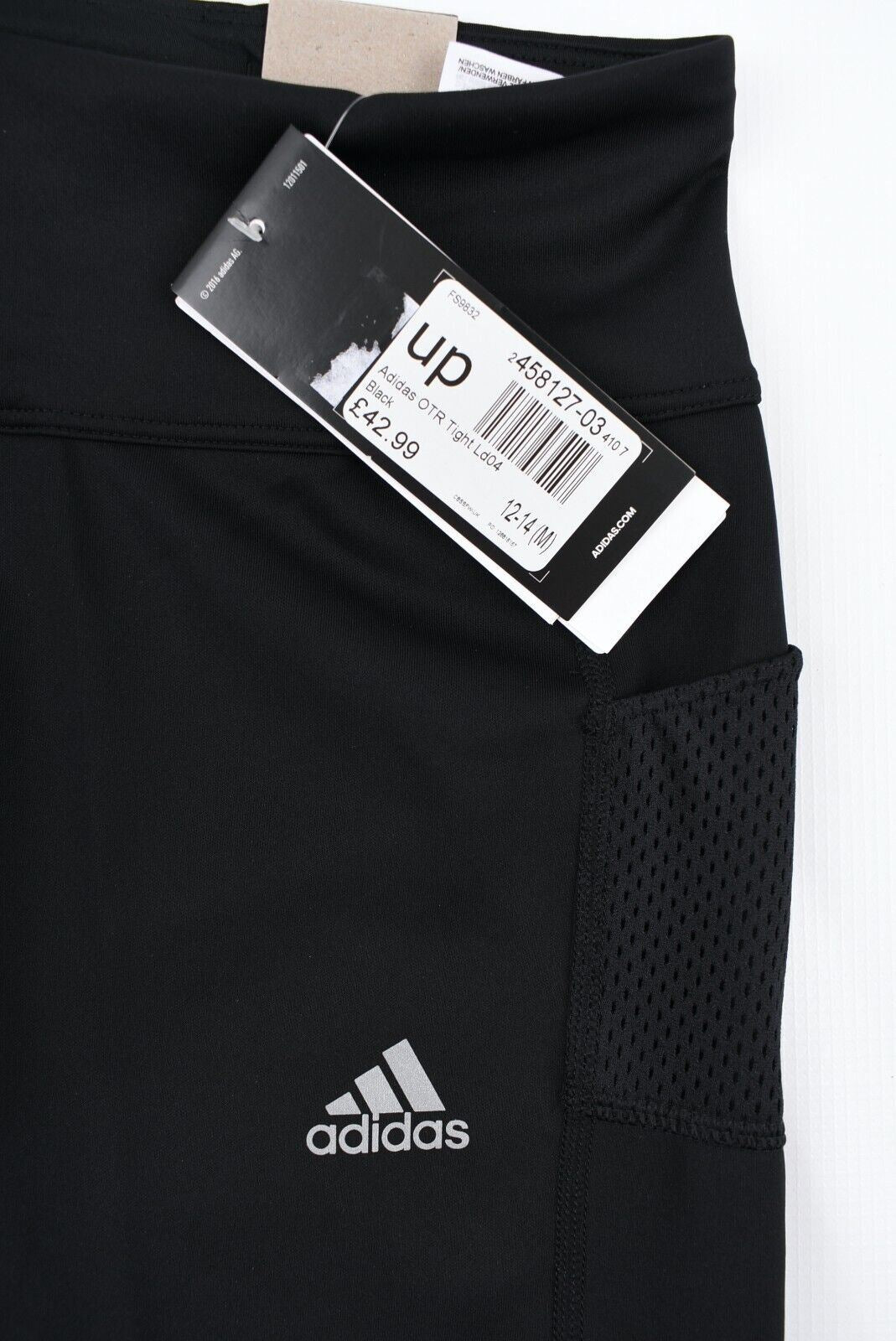 ADIDAS Women's OWN THE RUN Mid Rise Running Leggings, Black, size M (UK 12-14)