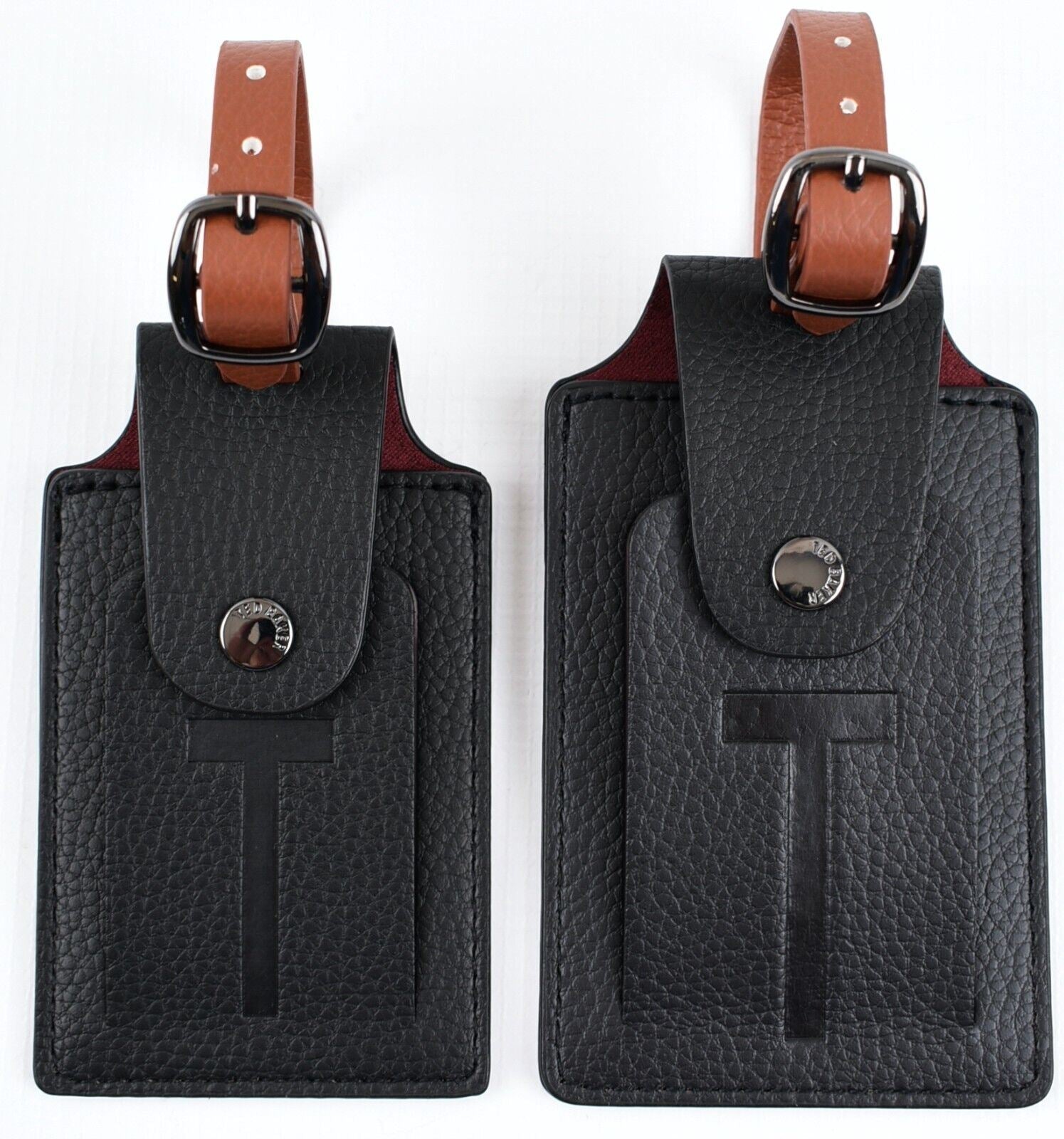 TED BAKER - TRULY GIFTED 2-pc Luggage Tag Set, Black, Gift Boxed