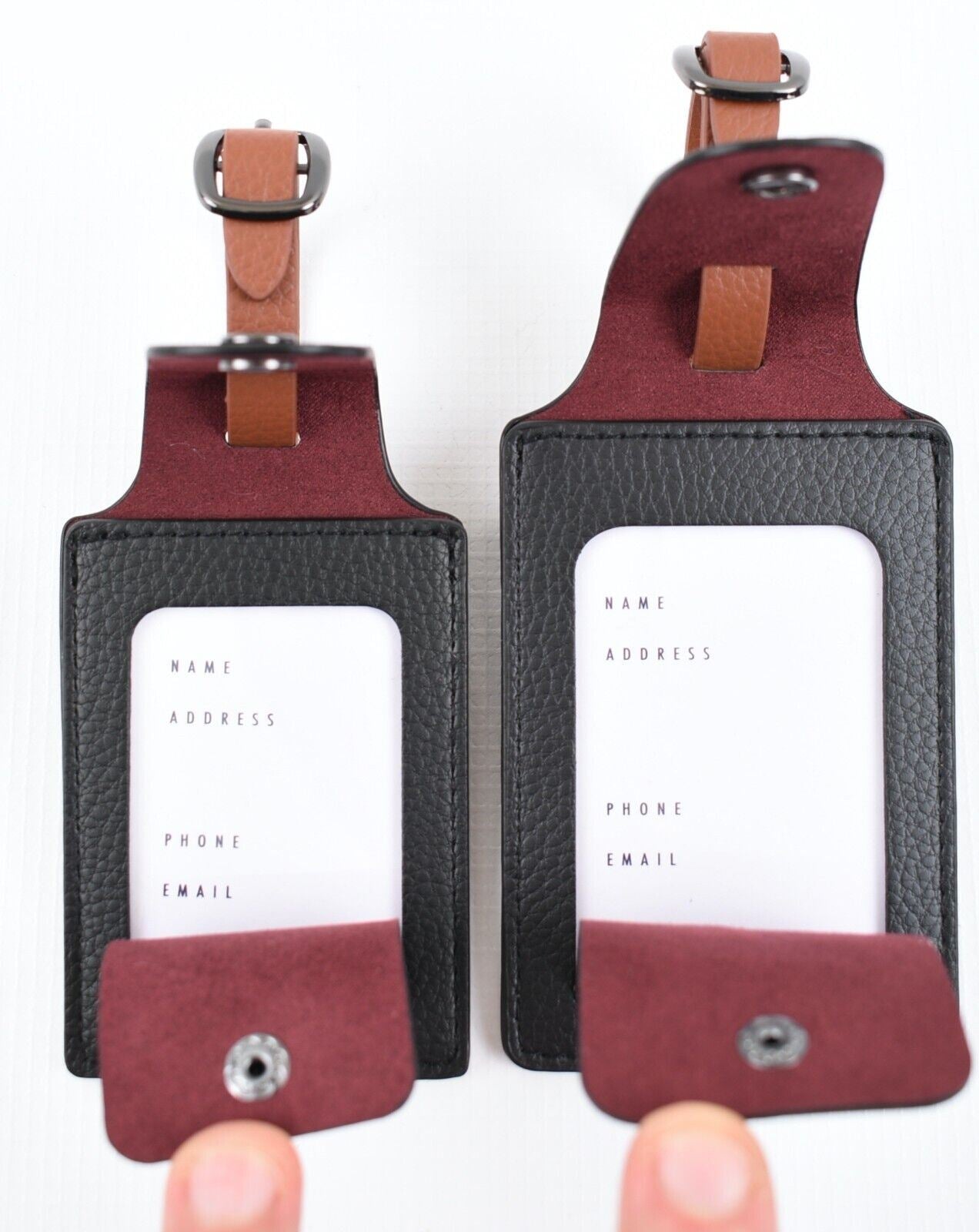 TED BAKER - TRULY GIFTED 2-pc Luggage Tag Set, Black, Gift Boxed