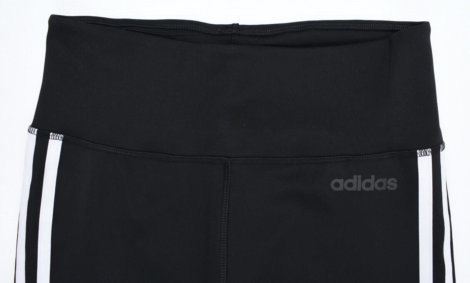 ADIDAS Women's D2M Designed To Move 3 Stripes Capri Leggings, Black, size S