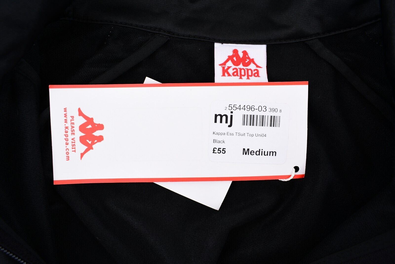 KAPPA Men's Full Zip Track Jacket, Track Suit Top, SLIM FIT, Black, size MEDIUM