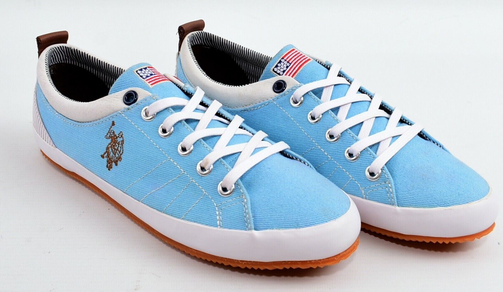 U.S. POLO ASSN. Women's LAURIE Canvas Trainers, Sky Blue, UK 5 - EU 38 *MARKS*
