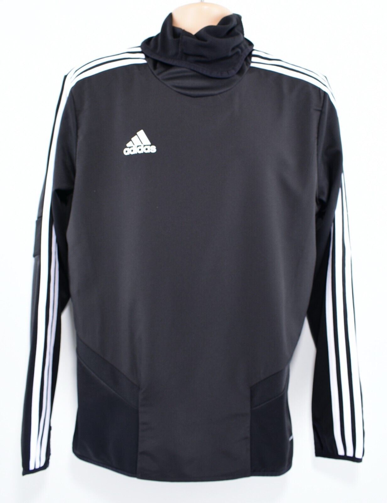 ADIDAS Mens TIRO19 Warm Up Football Top, Long Sleeve, Black, size S